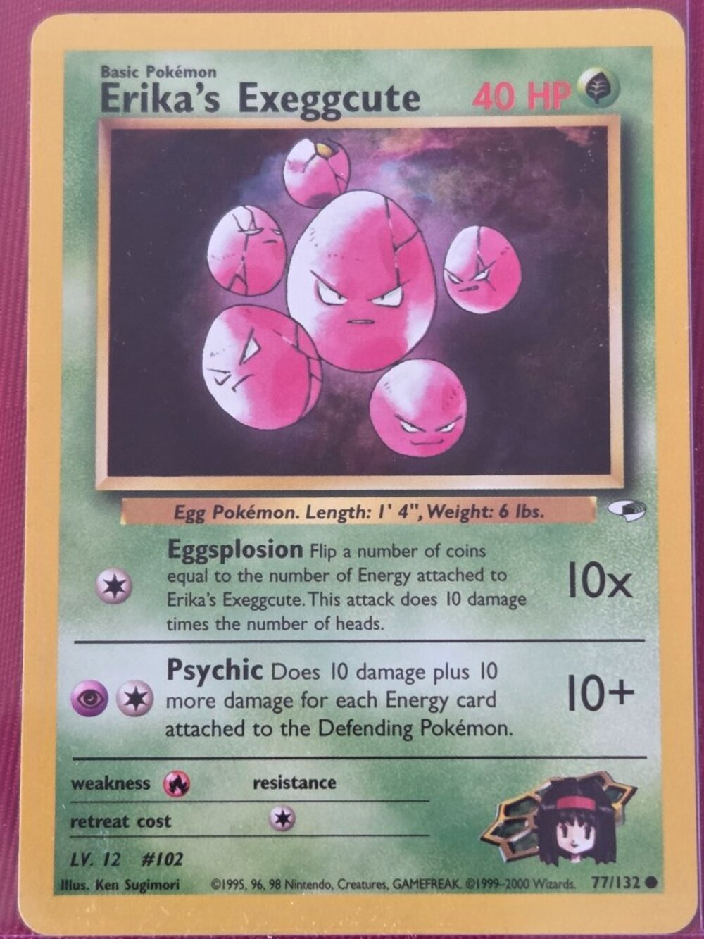 2000, POKEMON, ERIKA'S EXEGGCUTE CARD!!!